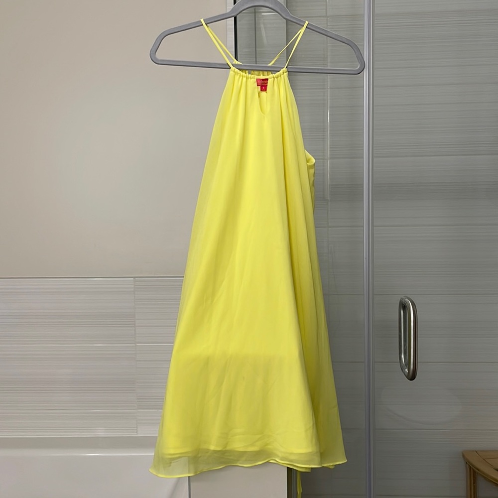 Catherine MaLandrino Flow Dress, Yellow, Size Small